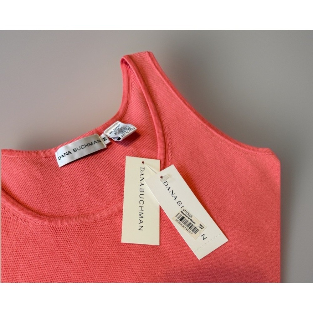 NWT Dana Buchman Ribbed Coral Tank Top Women's Size Medium - Picture 5 of 7